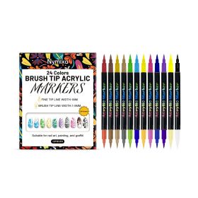 Nymixa Double-ended Nail Art Graffiti Pen Set, Quick-drying, Bright Colors, Easy to Apply and Operate for Beginners, Nail Art Tool