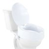 Raised Toilet Seat, 6" Height Raised, 300 lbs Weight Capacity, Universal Toilet Seat Riser, Screw Rod Locking, with Toilet Seat, for Elderly, Handicap
