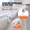 Raised Toilet Seat, 6" Height Raised, 300 lbs Weight Capacity, Universal Toilet Seat Riser, Screw Rod Locking, with Toilet Seat, for Elderly, Handicap