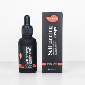30ml Natural Organic Tanning Oil,Condensed Self Tanning Drops For Face & Body, Hydrating Natural Bronzing Glow Sunless Tanning Drops With Hyaluro (Option: BLACK)